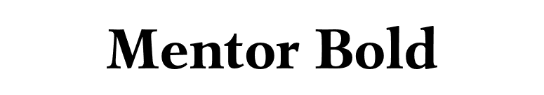 Mentor Bold font preview