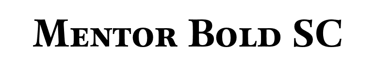 Mentor Bold SC font preview