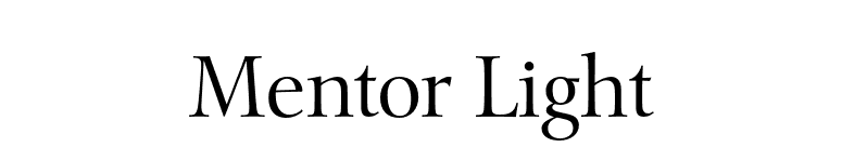 Mentor Light font preview
