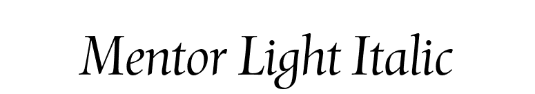 Mentor Light Italic font preview