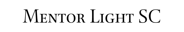 Mentor Light SC font preview