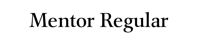 Mentor Regular font preview