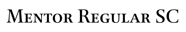Mentor Regular SC font preview