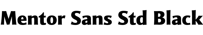 Mentor Sans Std Black font preview