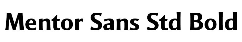 Mentor Sans Std Bold font preview