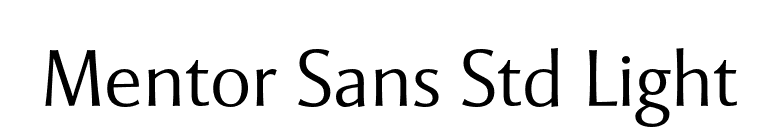 Mentor Sans Std Light font preview