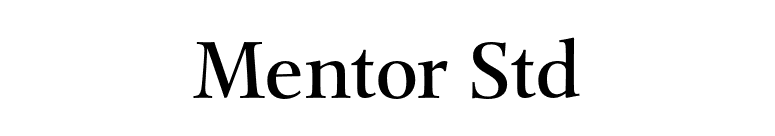 Mentor Std font preview