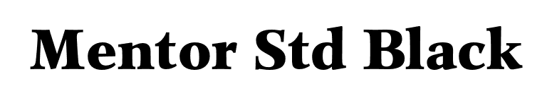 Mentor Std Black font preview