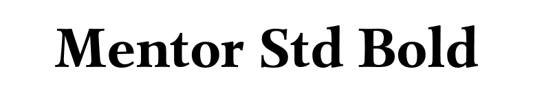 Mentor Std Bold font preview