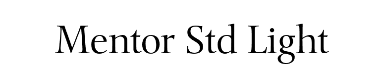 Mentor Std Light font preview