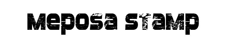 Meposa Stamp font preview