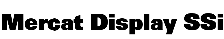 Mercat Display SSi font preview