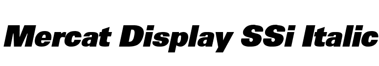 Mercat Display SSi Italic font preview