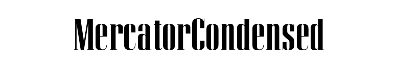 MercatorCondensed font preview