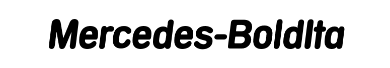 Mercedes-BoldIta font preview