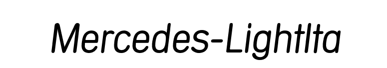Mercedes-LightIta font preview