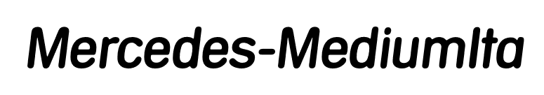 Mercedes-MediumIta font preview