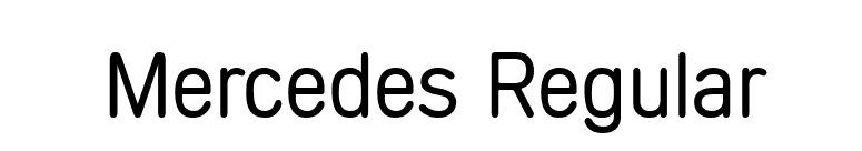 Mercedes Regular font preview
