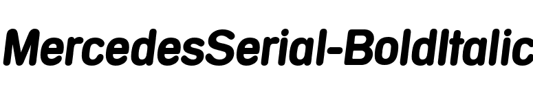 MercedesSerial-BoldItalic font preview