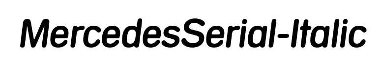 MercedesSerial-Italic font preview