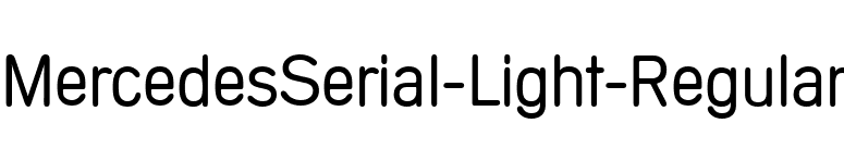 MercedesSerial-Light-Regular font preview
