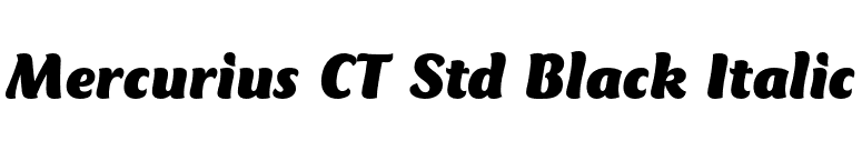Mercurius CT Std Black Italic font preview