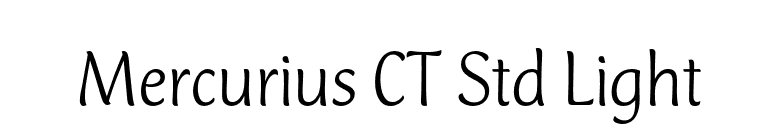 Mercurius CT Std Light font preview