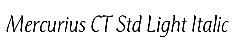 Mercurius CT Std Light Italic font preview