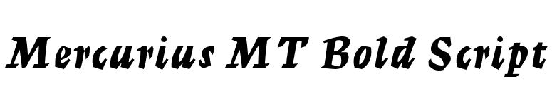 Mercurius MT Bold Script font preview