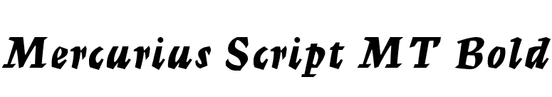 Mercurius Script MT Bold font preview