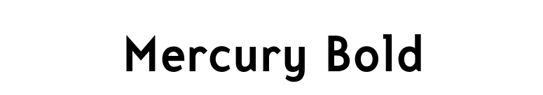 Mercury Bold font preview