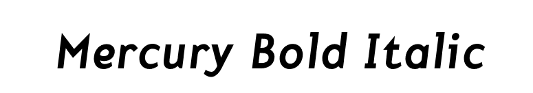 Mercury Bold Italic font preview