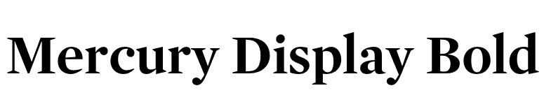 Mercury Display Bold font preview