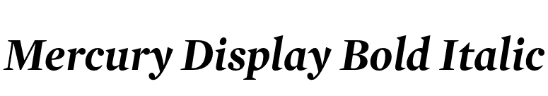 Mercury Display Bold Italic font preview