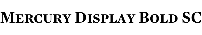 Mercury Display Bold SC font preview