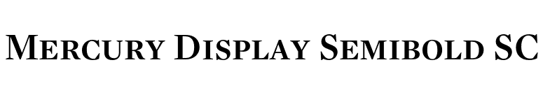 Mercury Display Semibold SC font preview