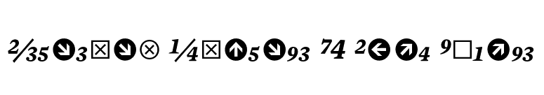 Mercury Numeric G4 Bold Italic font preview