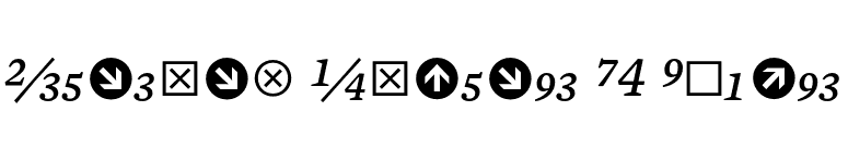 Mercury Numeric G4 Italic font preview