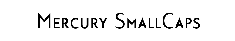 Mercury SmallCaps font preview