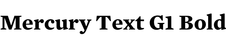 Mercury Text G1 Bold font preview
