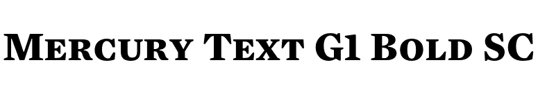 Mercury Text G1 Bold SC font preview