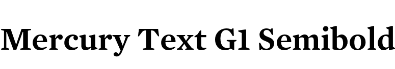 Mercury Text G1 Semibold font preview