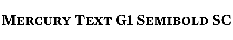 Mercury Text G1 Semibold SC font preview