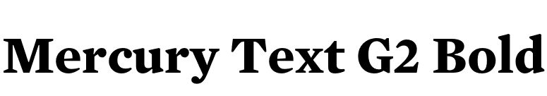 Mercury Text G2 Bold font preview