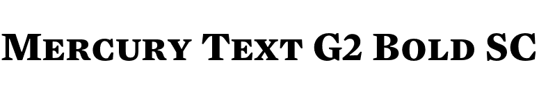 Mercury Text G2 Bold SC font preview
