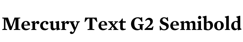 Mercury Text G2 Semibold font preview