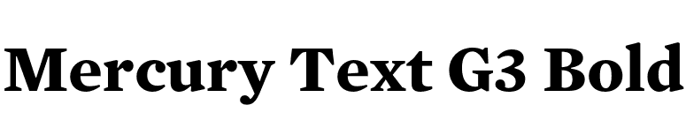 Mercury Text G3 Bold font preview