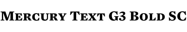 Mercury Text G3 Bold SC font preview