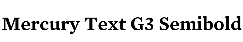 Mercury Text G3 Semibold font preview