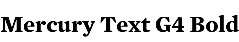 Mercury Text G4 Bold font preview
